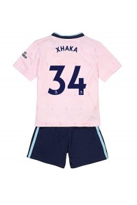 Fotbalové Dres Arsenal Granit Xhaka #34 Dětské Třetí Oblečení 2022-23 Krátký Rukáv (+ trenýrky)